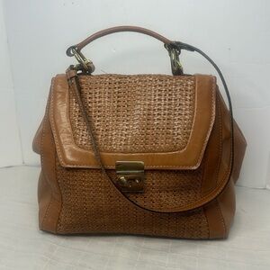 Arezzo vegetable tanned leather top Handel/shoulder strap bag